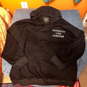 Assholes Live Forever Black Hoodie Sweatshirt XXL